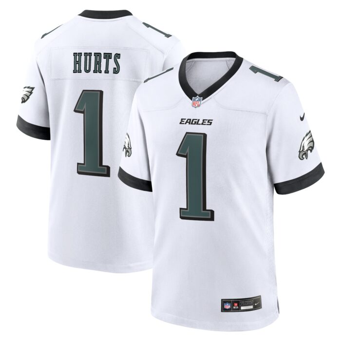 Men’s Philadelphia Eagles Jalen Hurts Nike White White Game Jersey