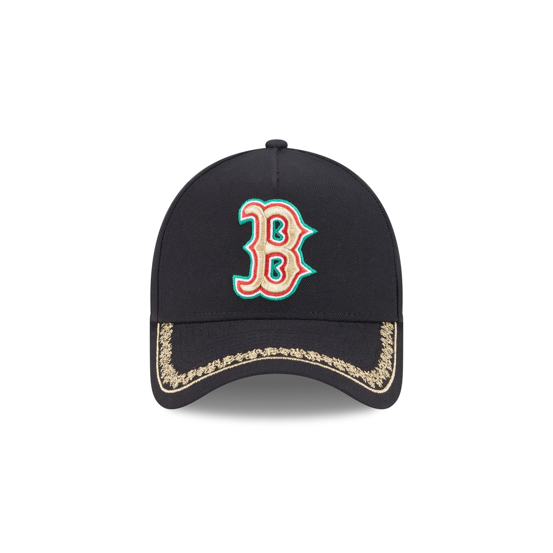 Boston Red Sox Ornate Visor 9FORTY A-Frame Snapback Hat