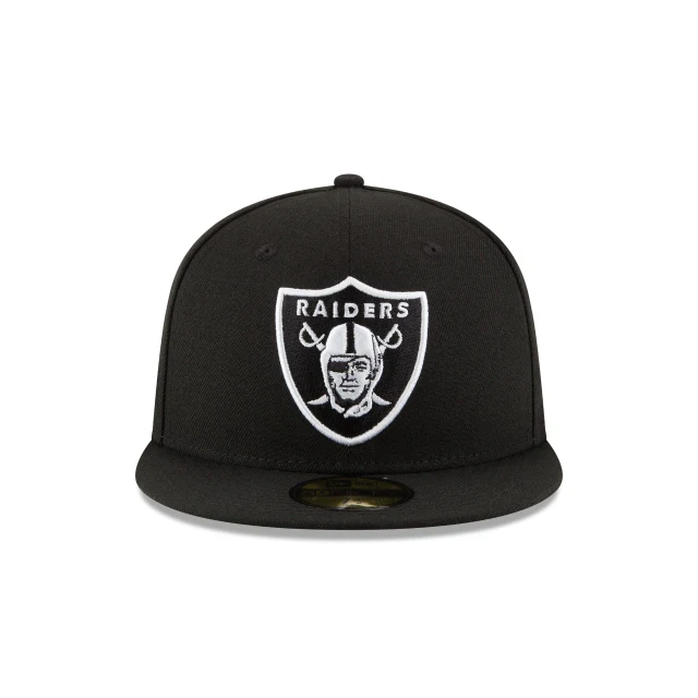 Las Vegas Raiders Black & White 59FIFTY Fitted Hat
