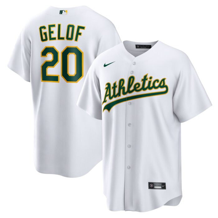 Men’s Oakland Athletics Zack Gelof Nike White Home Replica Jersey