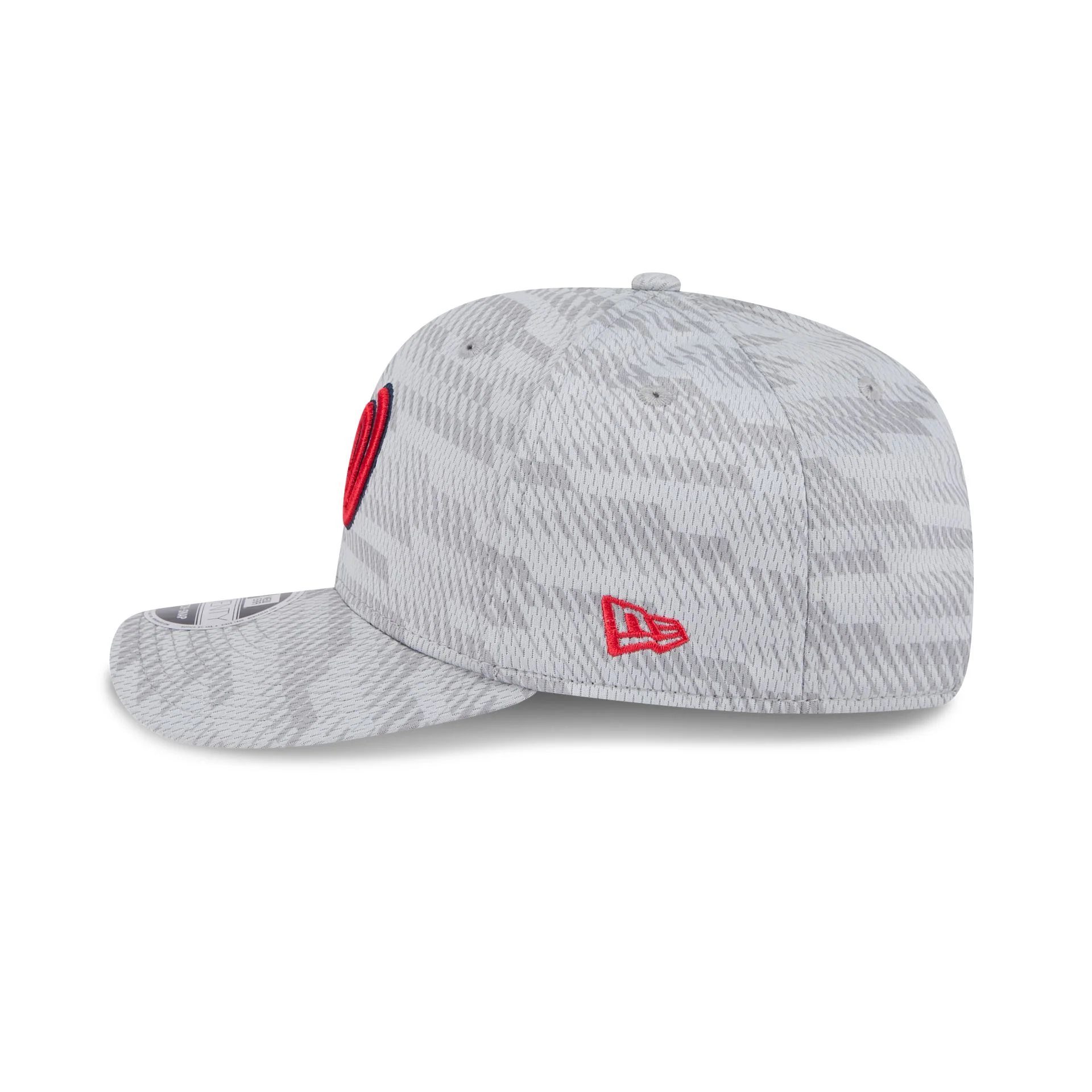 Washington Nationals 2025 Clubhouse Gray 9SEVENTY Stretch-Snap Hat