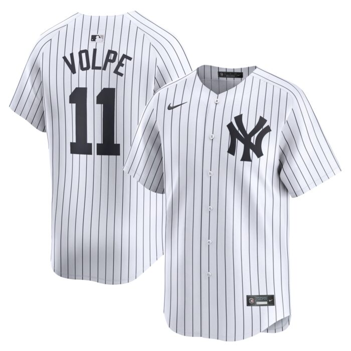 Men’s New York Yankees Anthony Volpe Nike White Home Limited Player Jersey