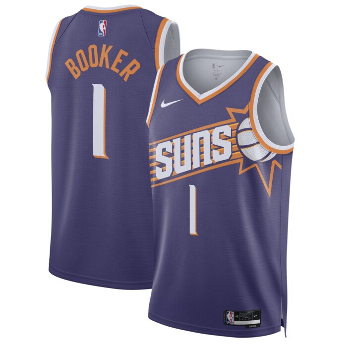 Unisex Phoenix Suns Devin Booker Nike Purple Swingman Jersey – Icon Edition