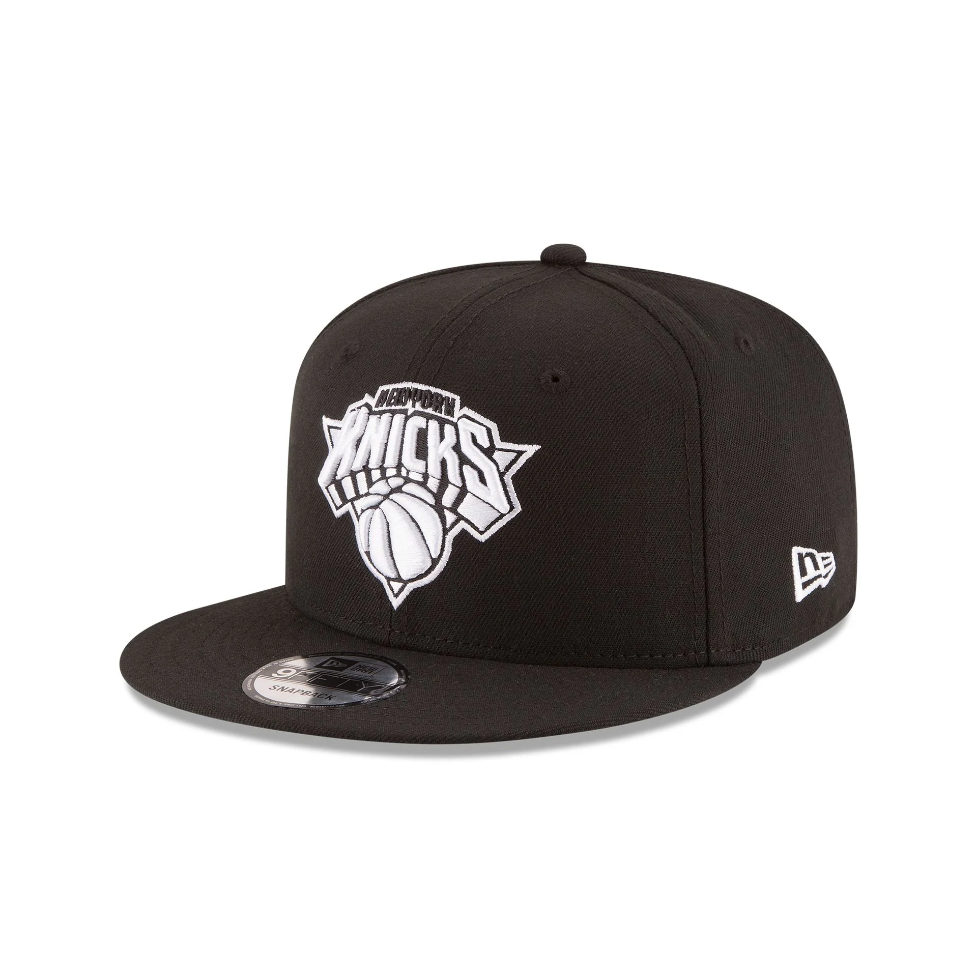 New York Knicks Basic Black & White 9FIFTY Snapback Hat