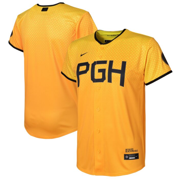 Preschool Pittsburgh Pirates  Nike Gold City Connect Replica Jersey