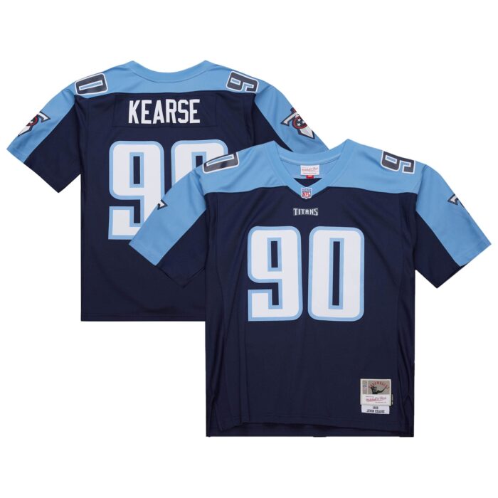 Men’s Tennessee Titans Jevon Kearse Mitchell & Ness Navy 1999 Legacy Replica Jersey