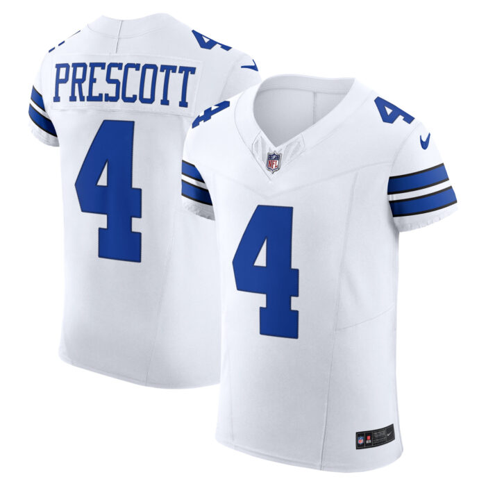Men’s Dallas Cowboys Dak Prescott Nike White Vapor F.U.S.E. Elite Jersey