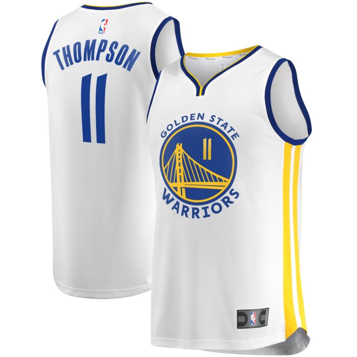 Men’s Golden State Warriors Klay Thompson Fanatics White Fast Break Replica Player Jersey – Association Edition