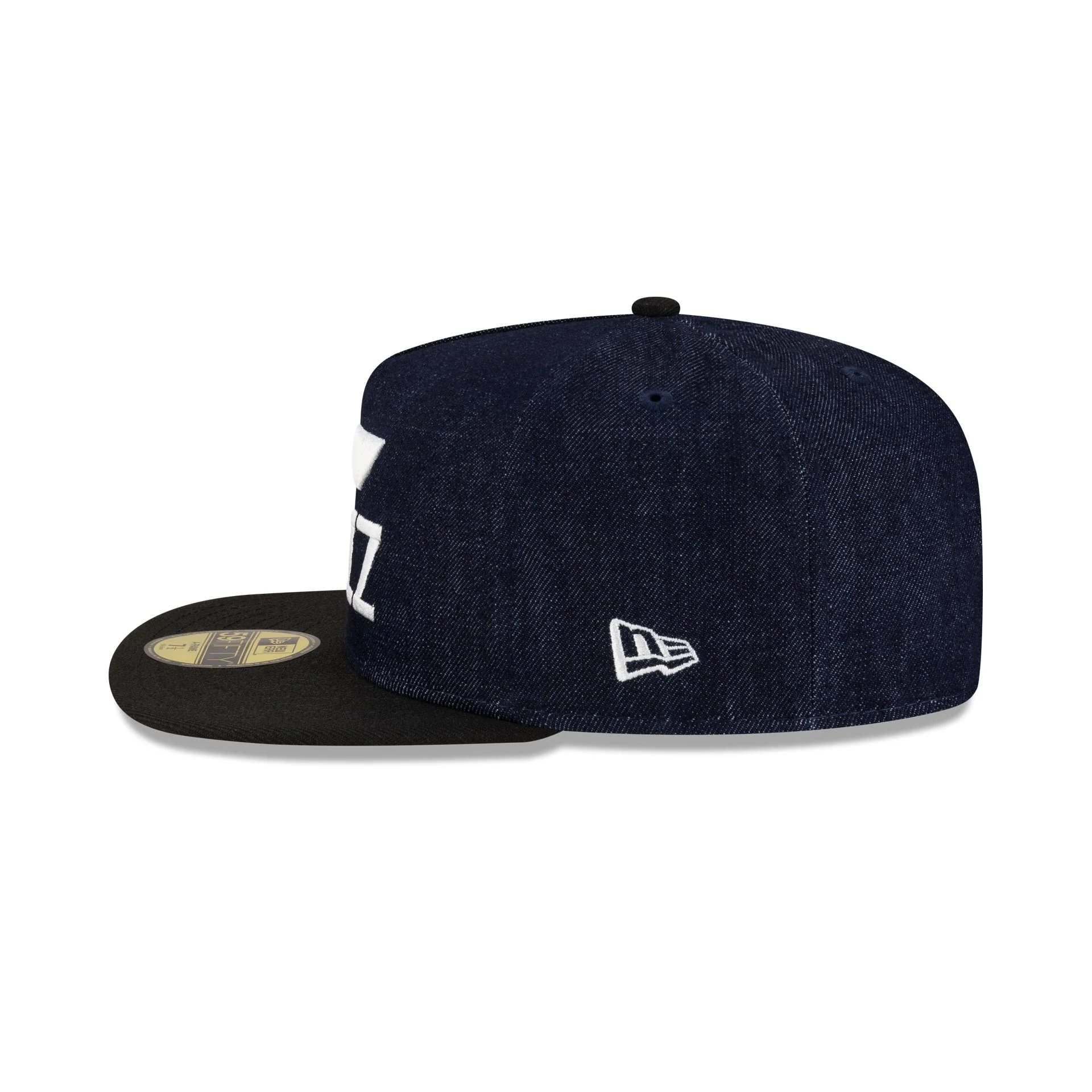 Utah Jazz Navy Denim 59FIFTY A-Frame Fitted Hat