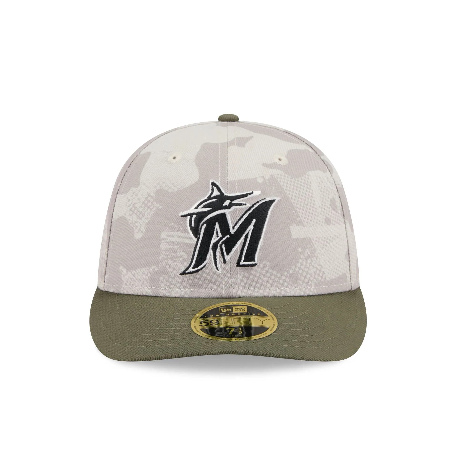 Miami Marlins Armed Forces Day 2025 Low Profile 59FIFTY Fitted Hat