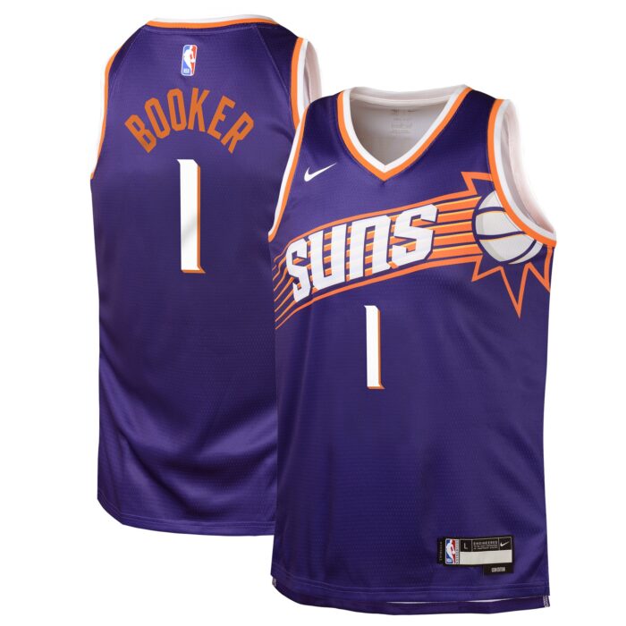 Youth Phoenix Suns Devin Booker Nike Purple Swingman Jersey – Icon Edition
