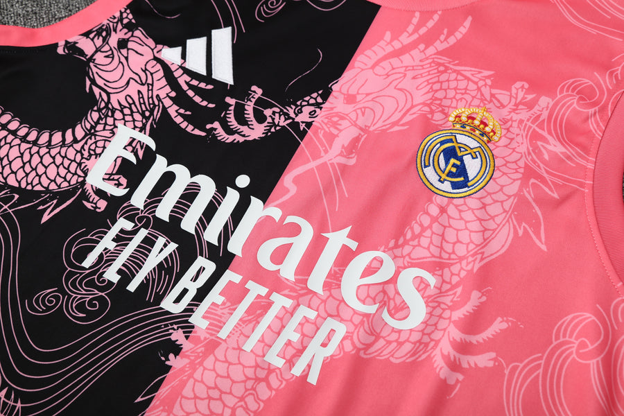 Kit Tank Top + Shorts Real Madrid Black/Pink Training 25/26