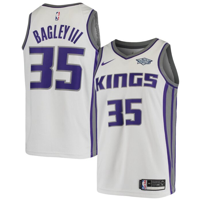 Men’s Sacramento Kings Marvin Bagley III Nike White Swingman Player Jersey – Association Edition