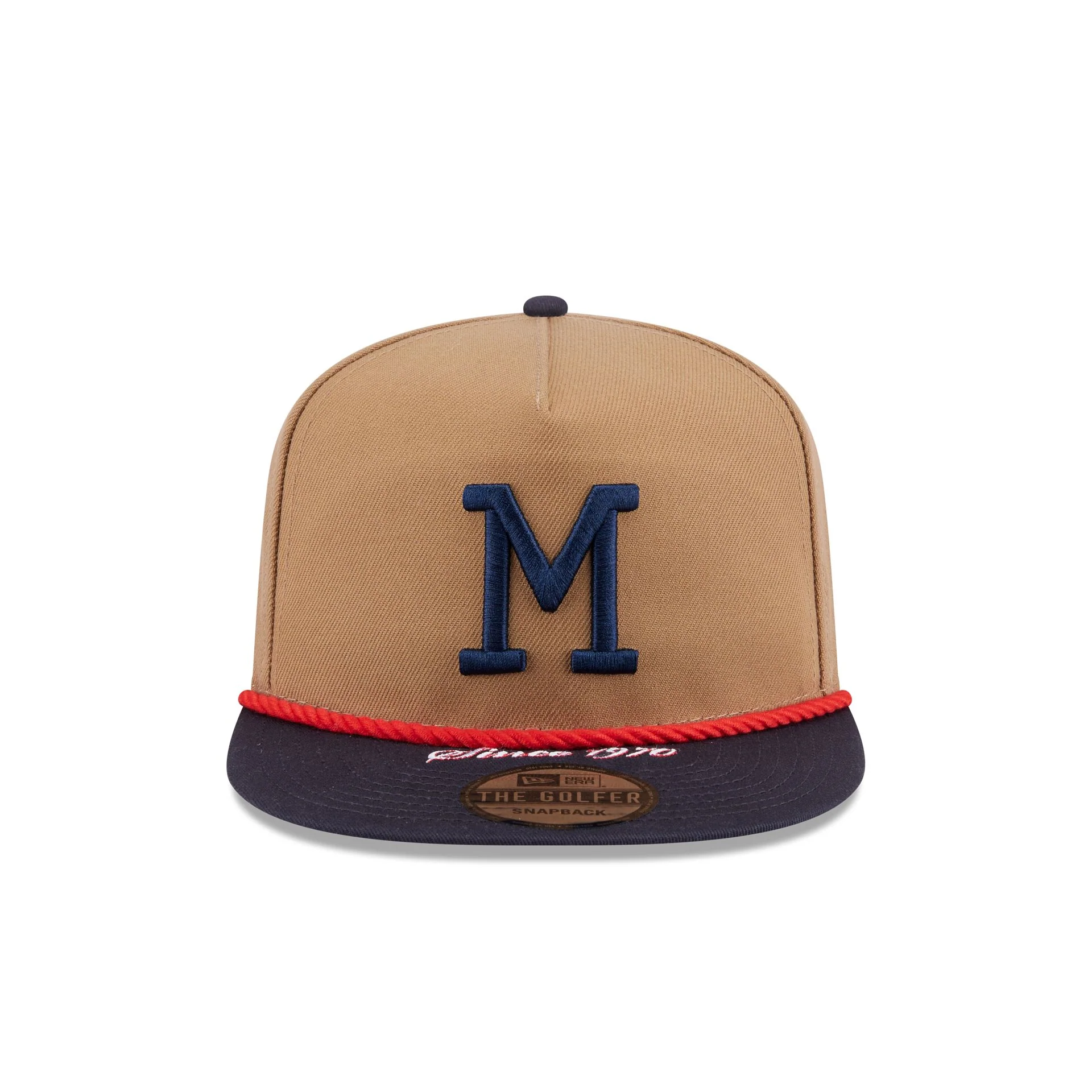 Milwaukee Braves Khaki Rope Golfer Hat