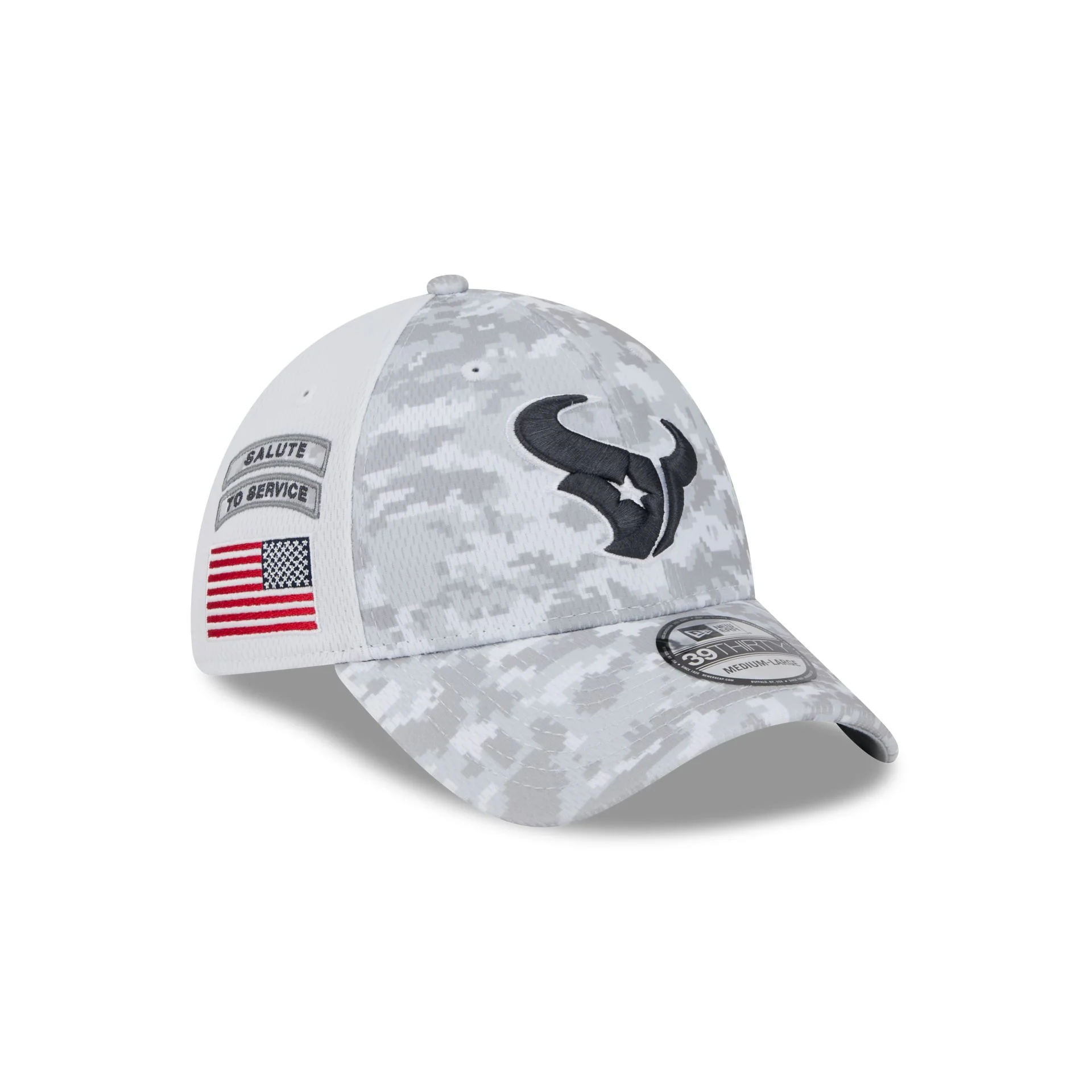 Houston Texans 2024 Salute to Service 39THIRTY Stretch Fit Hat