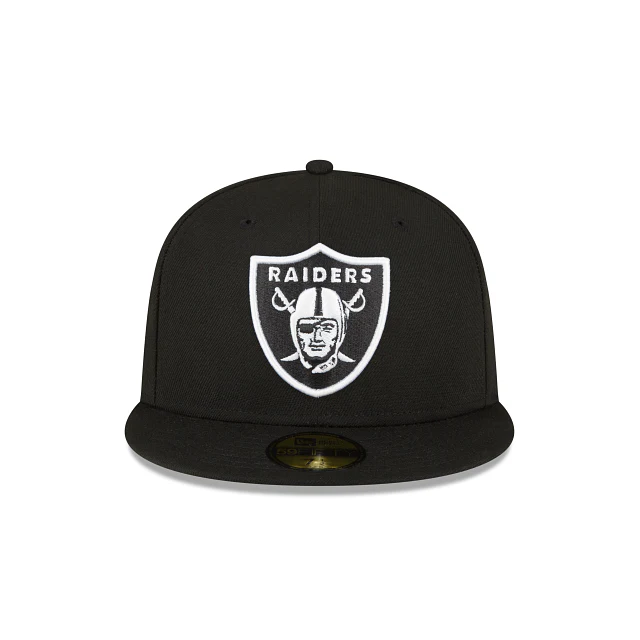 Las Vegas Raiders Sidepatch Black 59FIFTY Fitted Hat