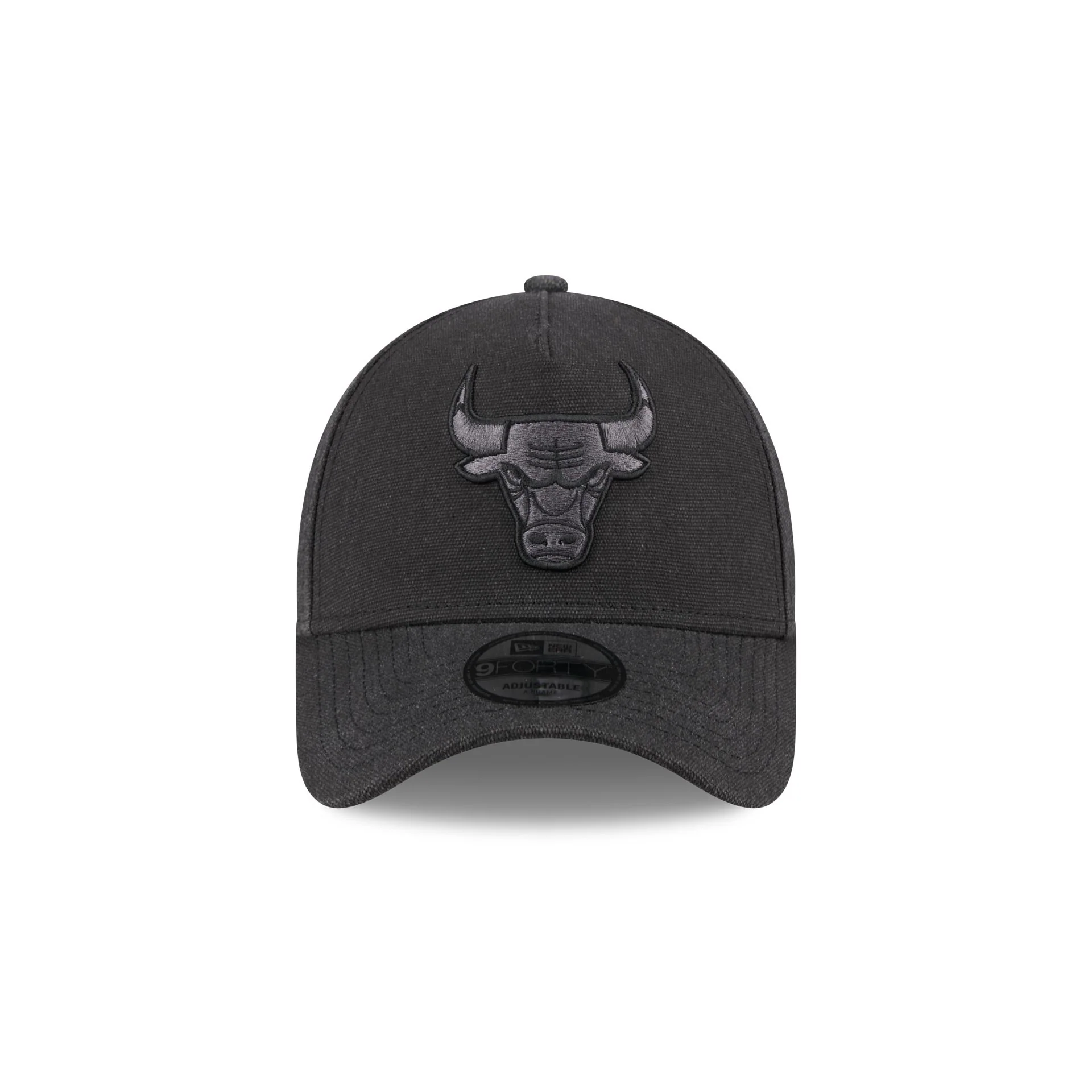 Chicago Bulls Logo Essentials Black 9FORTY A-Frame Snapback Hat