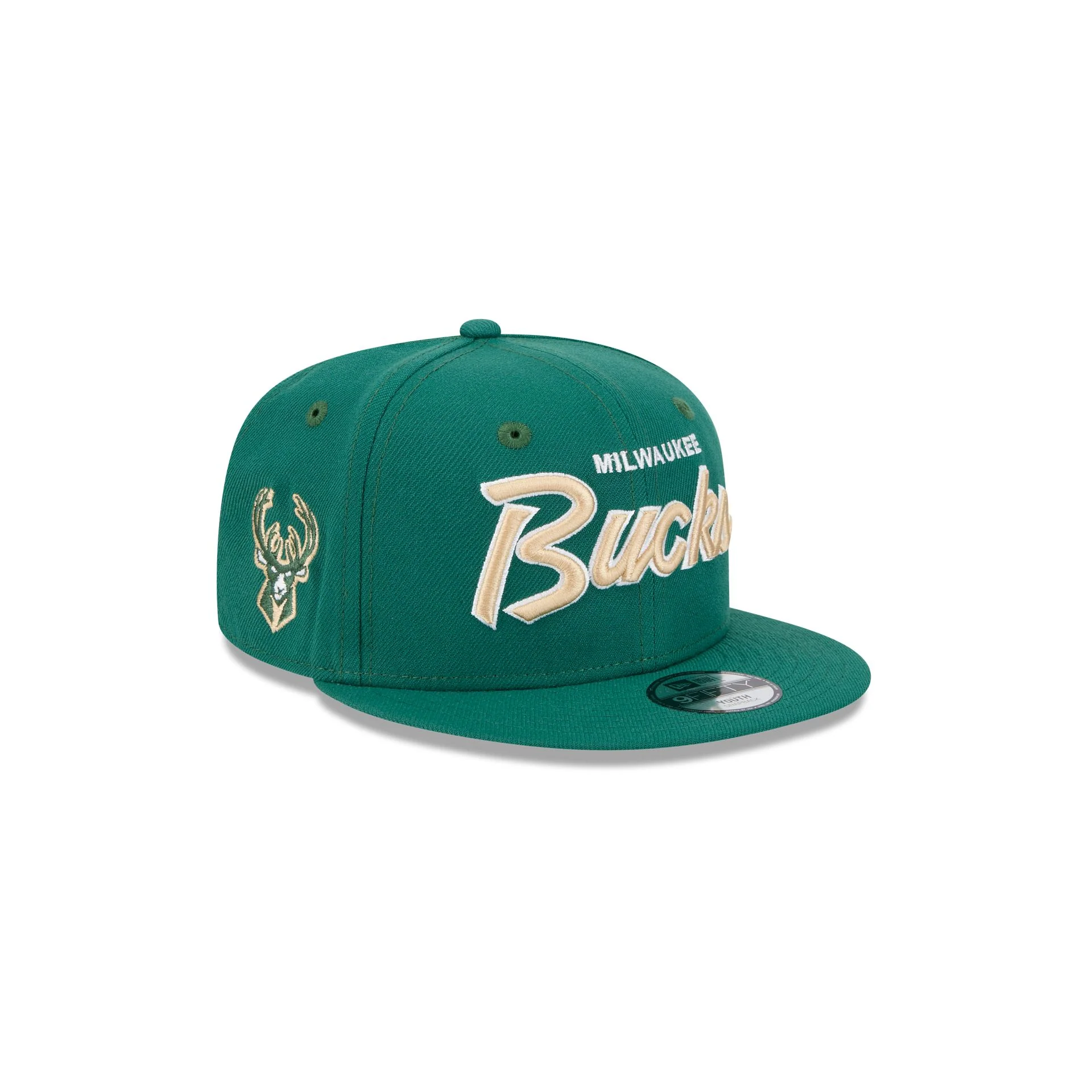 Milwaukee Bucks Script Kids 9FIFTY Snapback Hat