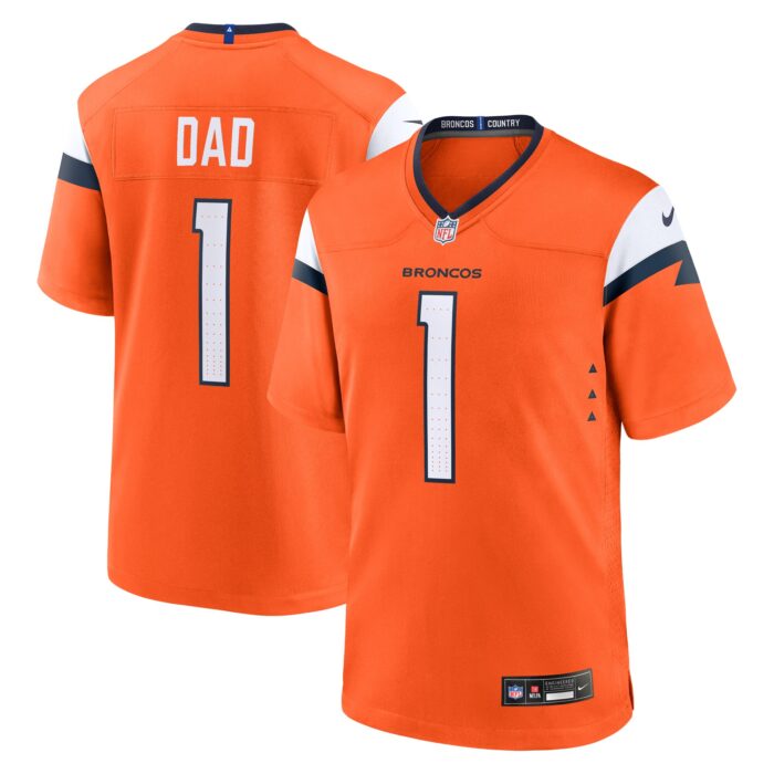 Men’s Denver Broncos Nike Orange #1 Dad Game Jersey
