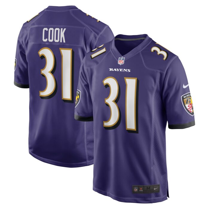 Men’s Baltimore Ravens Dalvin Cook Nike Purple Game Jersey