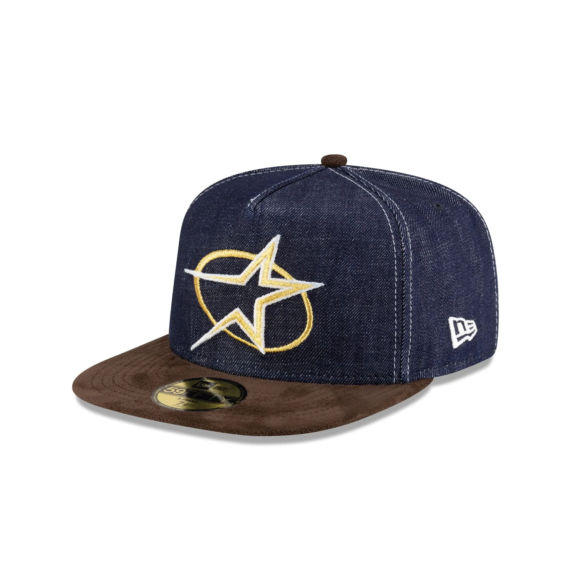 Houston Astros Houston Pack Denim Alternate Cooperstown Logo 59FIFTY A-Frame Fitted Hat