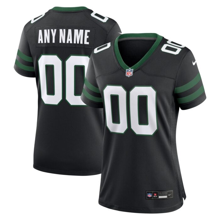 Women’s New York Jets Nike Legacy Black Alternate Custom Game Jersey