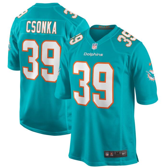 Men’s Miami Dolphins Larry Csonka Nike Aqua Game Retired Player Jersey