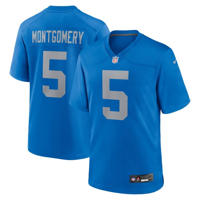 Men’s Detroit Lions David Montgomery Nike Blue Alternate Game Jersey