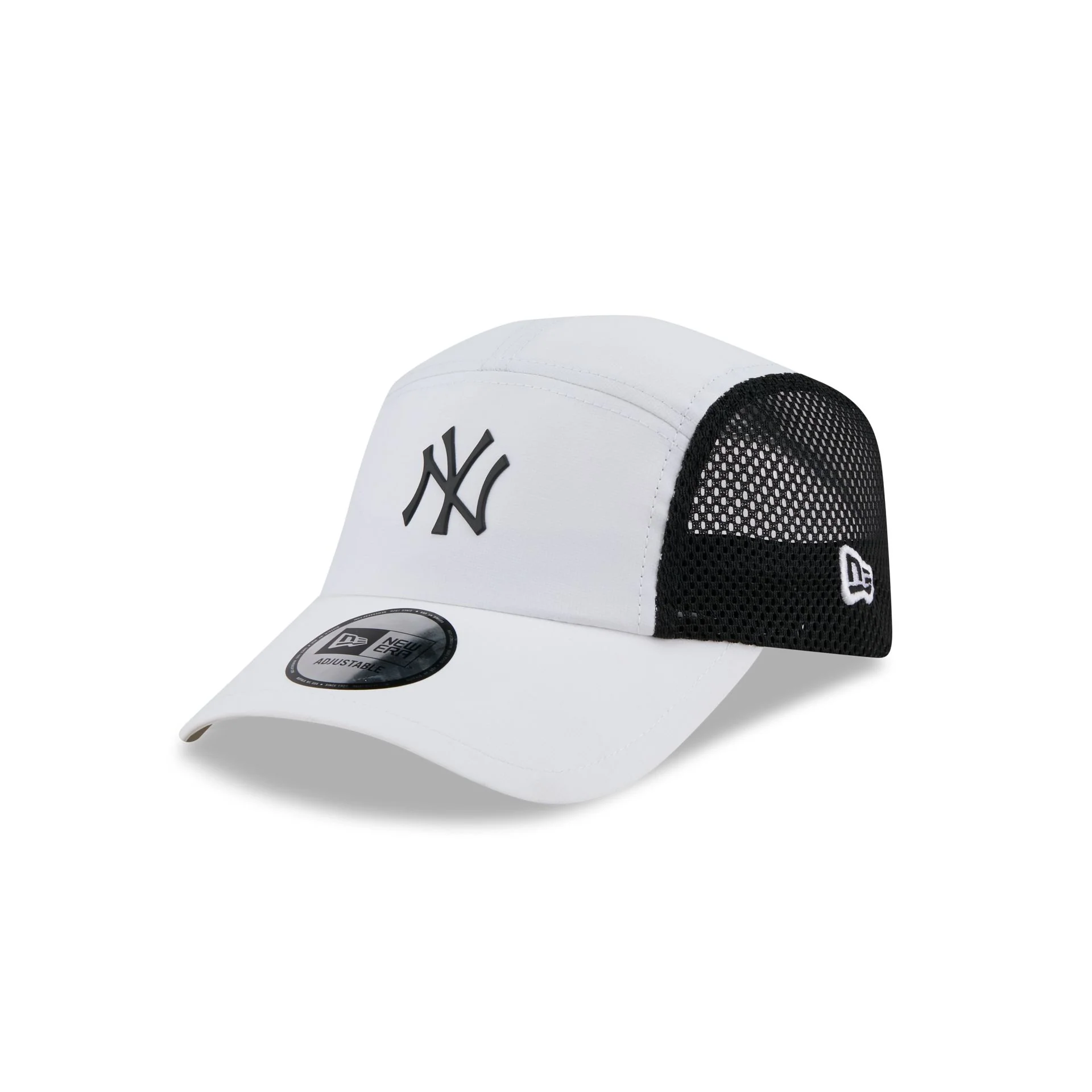 New York Yankees White Poly Runner Adjustable Hat