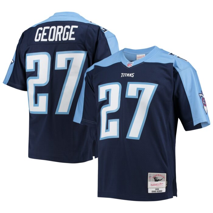 Men’s Tennessee Titans Eddie George Mitchell & Ness Navy Legacy Replica Jersey