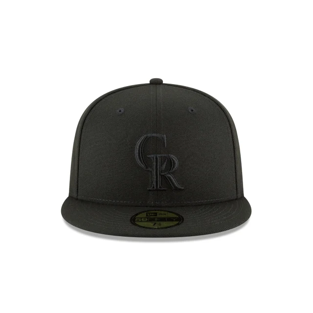 Colorado Rockies Blackout Basic 59FIFTY Fitted Hat