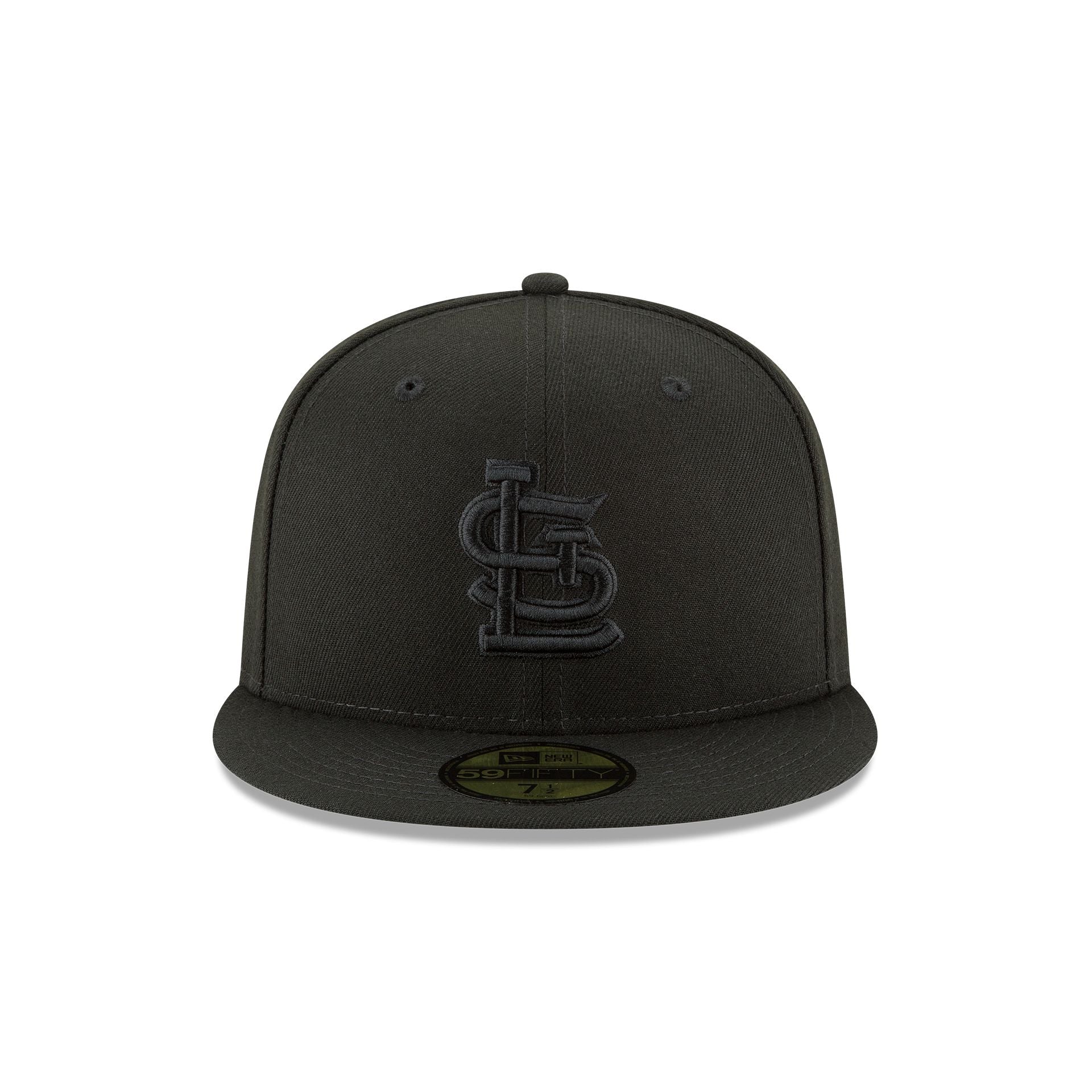St. Louis Cardinals Basic Black on Black 59FIFTY Fitted Hat