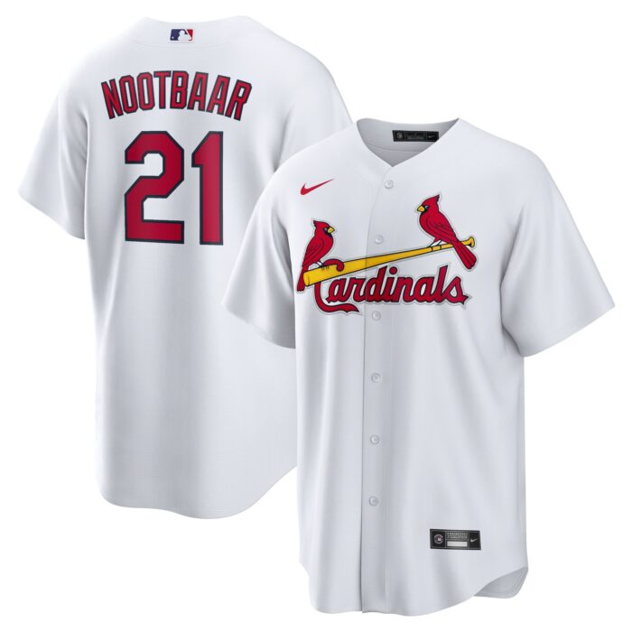 Men’s St. Louis Cardinals Lars Nootbaar Nike White Home Replica Jersey