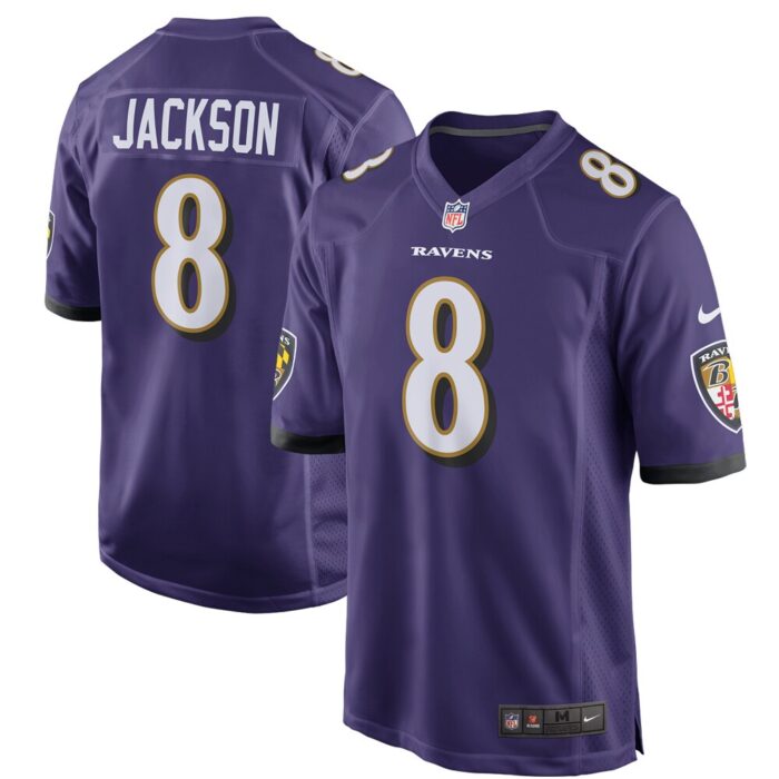 Men’s Baltimore Ravens Lamar Jackson Nike Purple Game Player Jersey