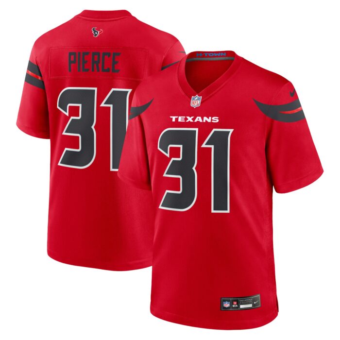 Men’s Houston Texans Dameon Pierce Nike Red Alternate Game Jersey
