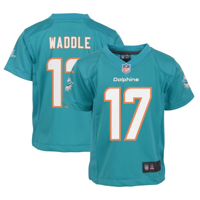 Infant Miami Dolphins Jaylen Waddle Nike Aqua Player Game Jersey
