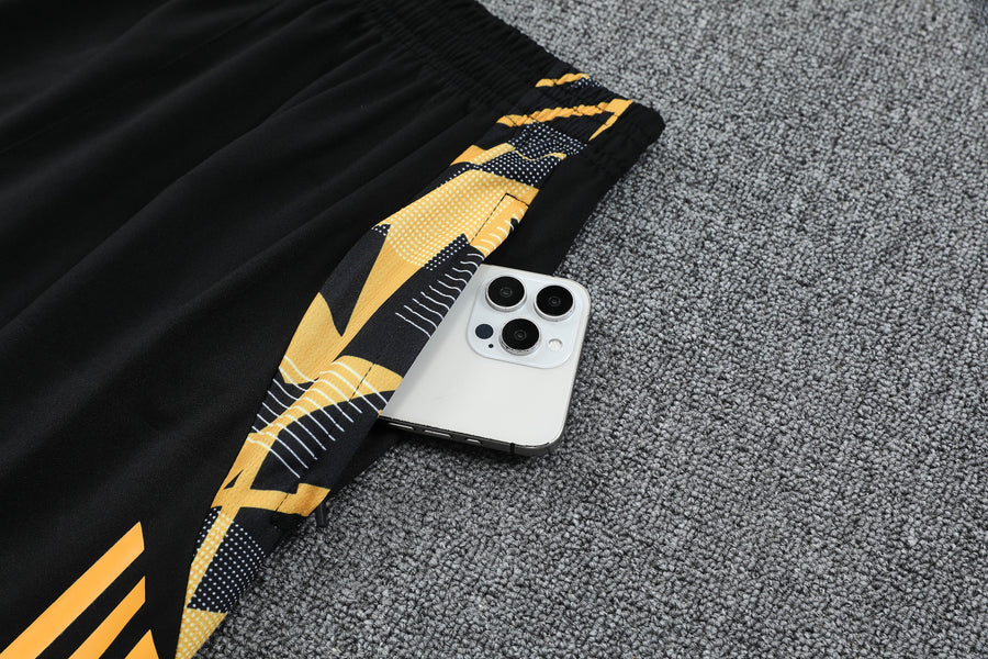 Kit Shirt + Shorts Real Madrid Black/Orange Training 24/25