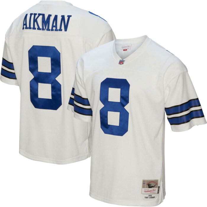 Men’s Dallas Cowboys Troy Aikman Mitchell & Ness White Legacy Replica Jersey