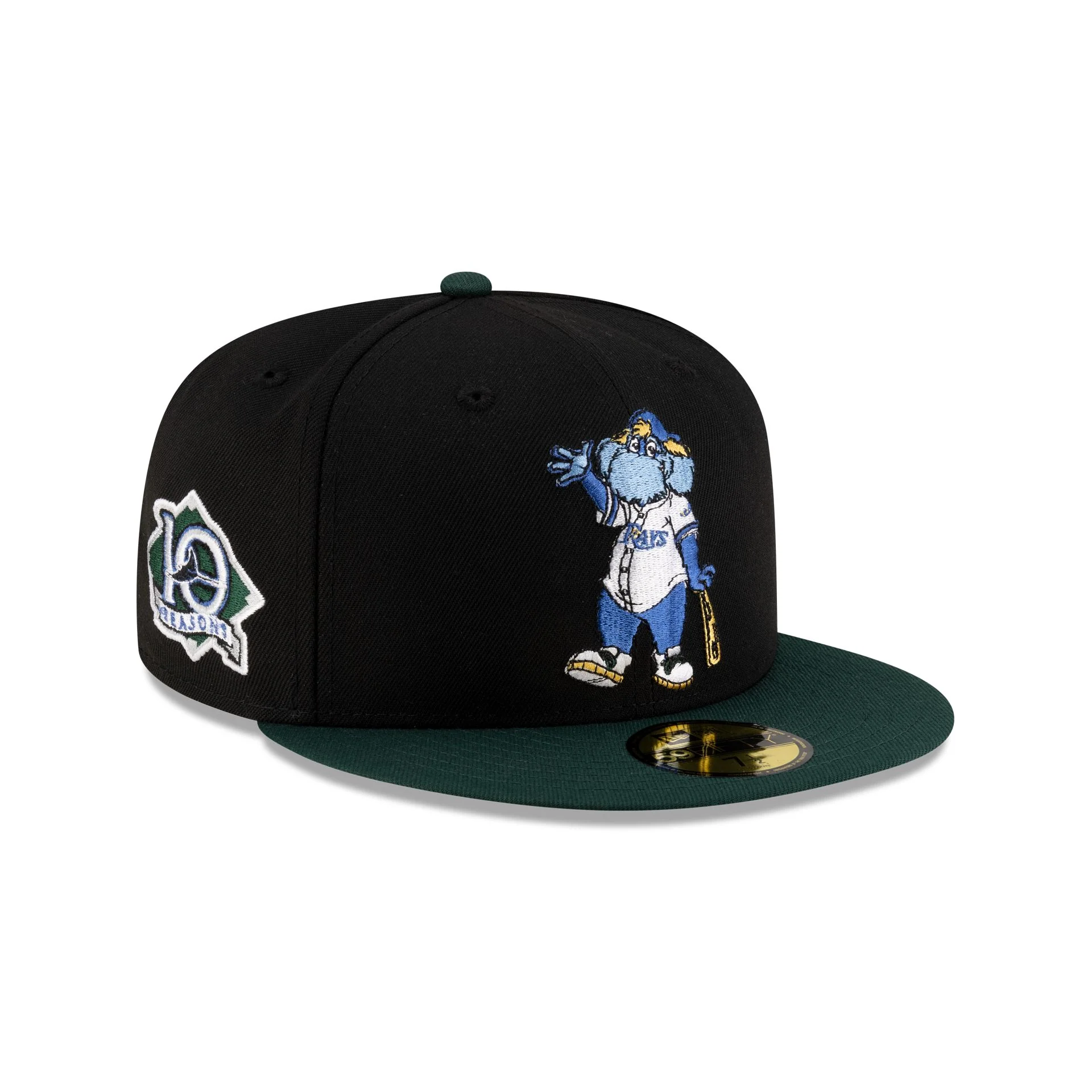 Tampa Bay Rays Mascot Black 59FIFTY Fitted Hat