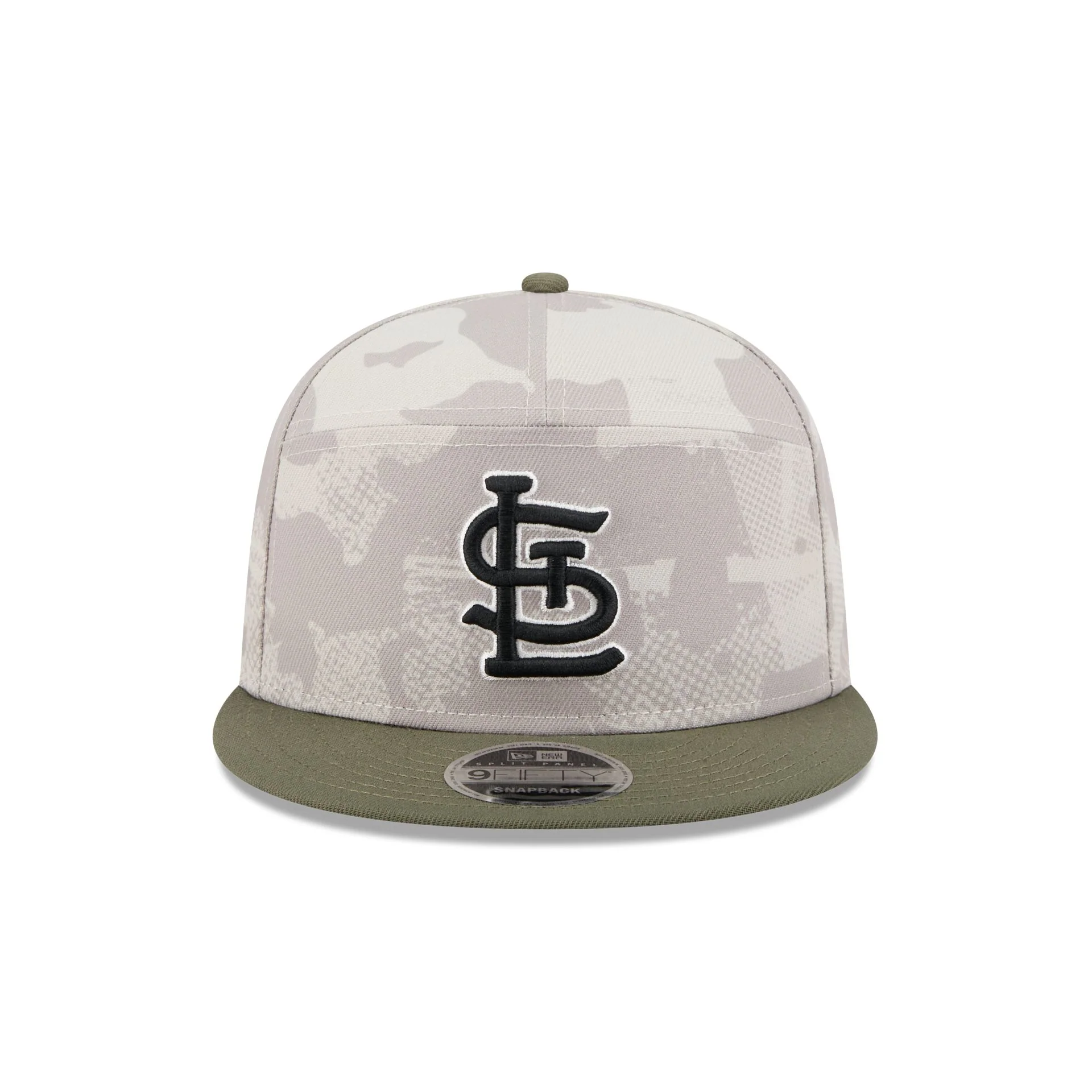 St. Louis Cardinals Armed Forces Day 2025 Split Panel 9FIFTY Snapback Hat