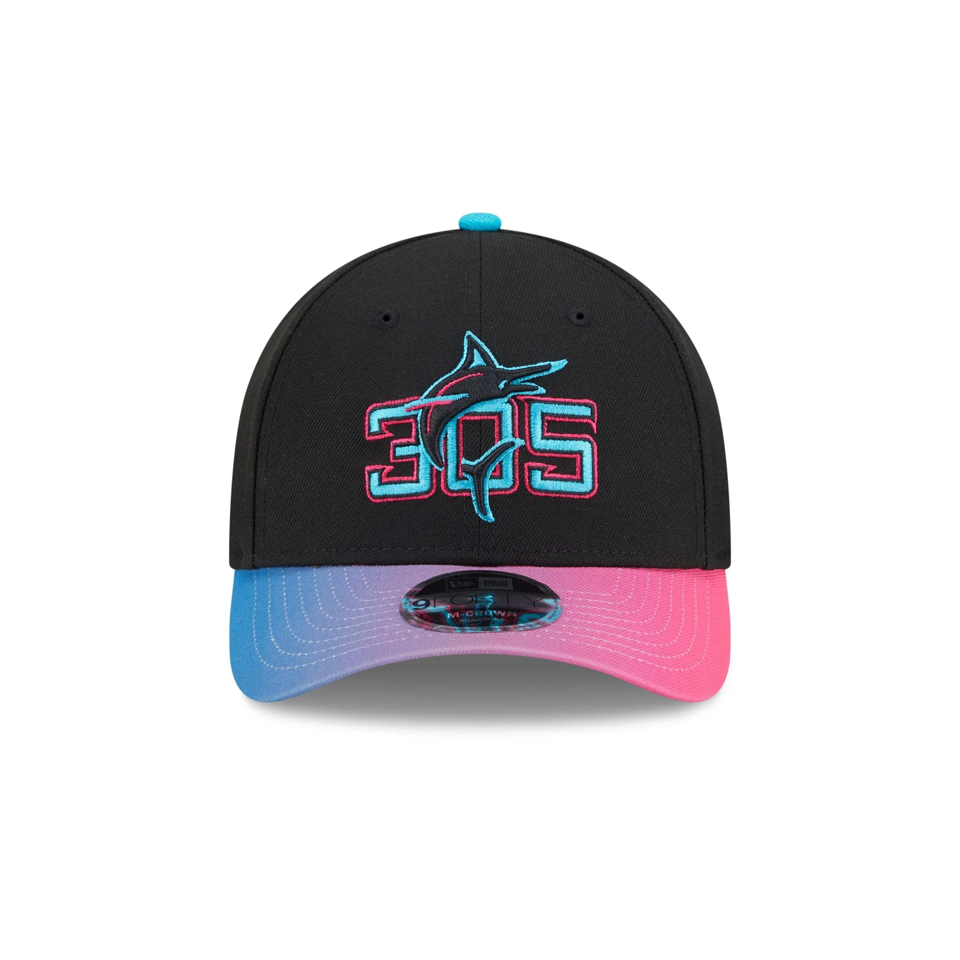 Miami Marlins City Connect 9FORTY M-Crown Snapback Hat