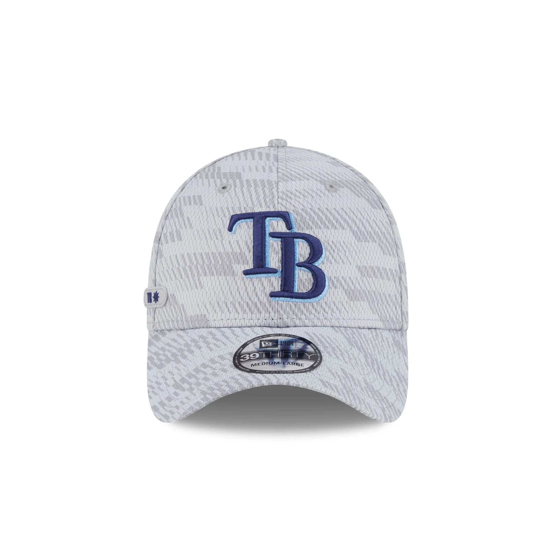 Tampa Bay Rays 2025 Clubhouse Gray 39THIRTY Stretch Fit