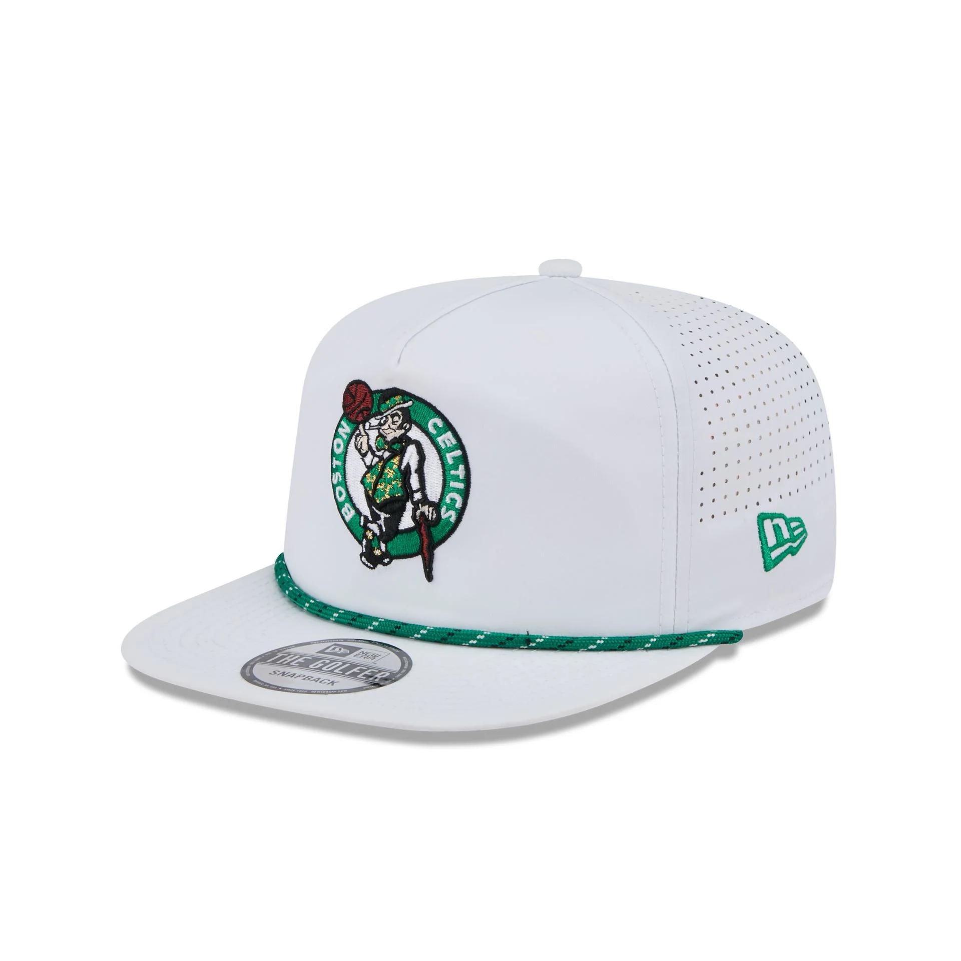 Boston Celtics Optic White Performance Rope Golfer Hat