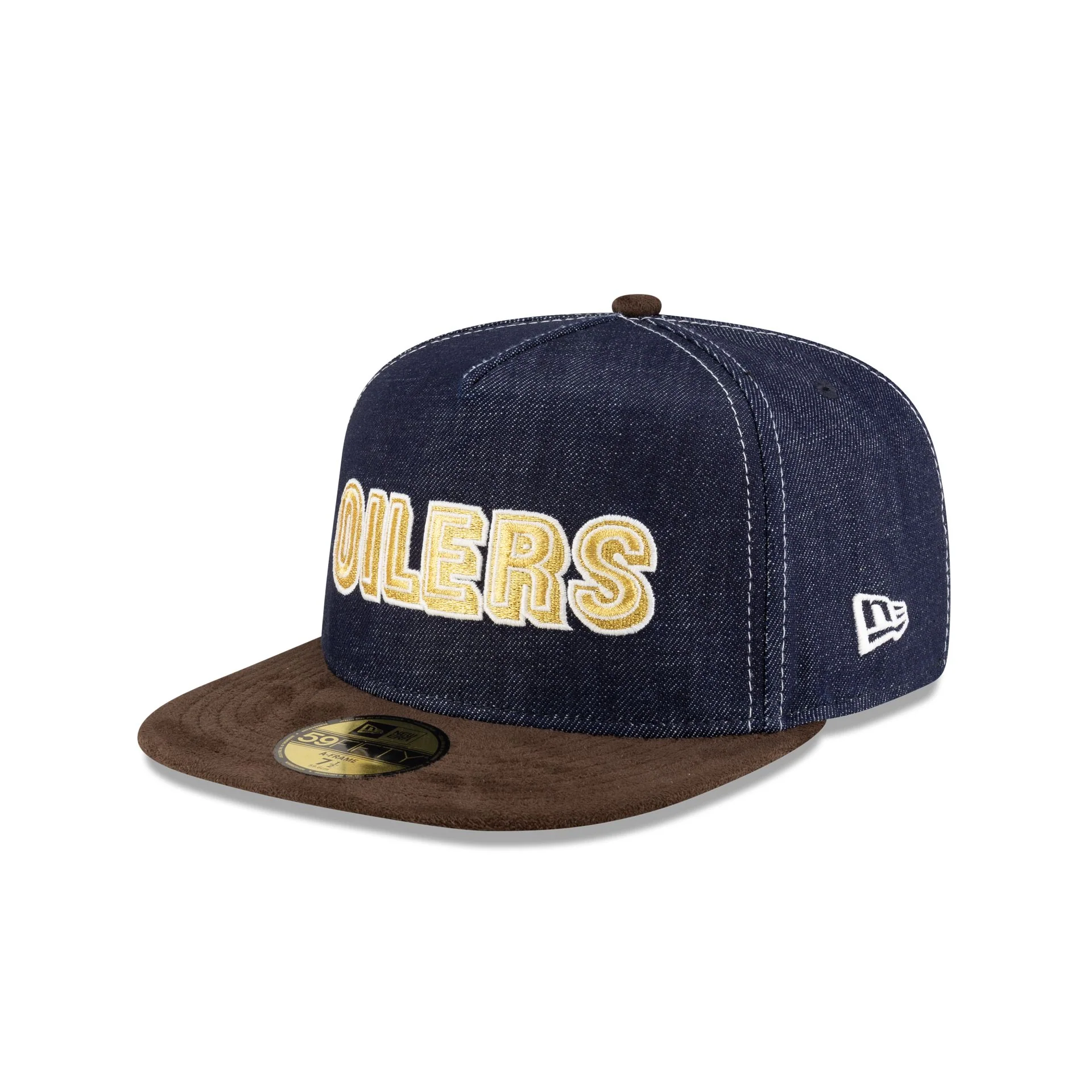Oilers Houston Pack Denim 59FIFTY A-Frame Fitted Hat