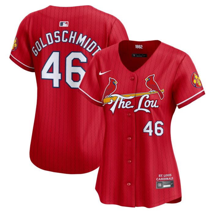 Women’s St. Louis Cardinals Paul Goldschmidt Nike Red 2024 City Connect Limited Player Jersey
