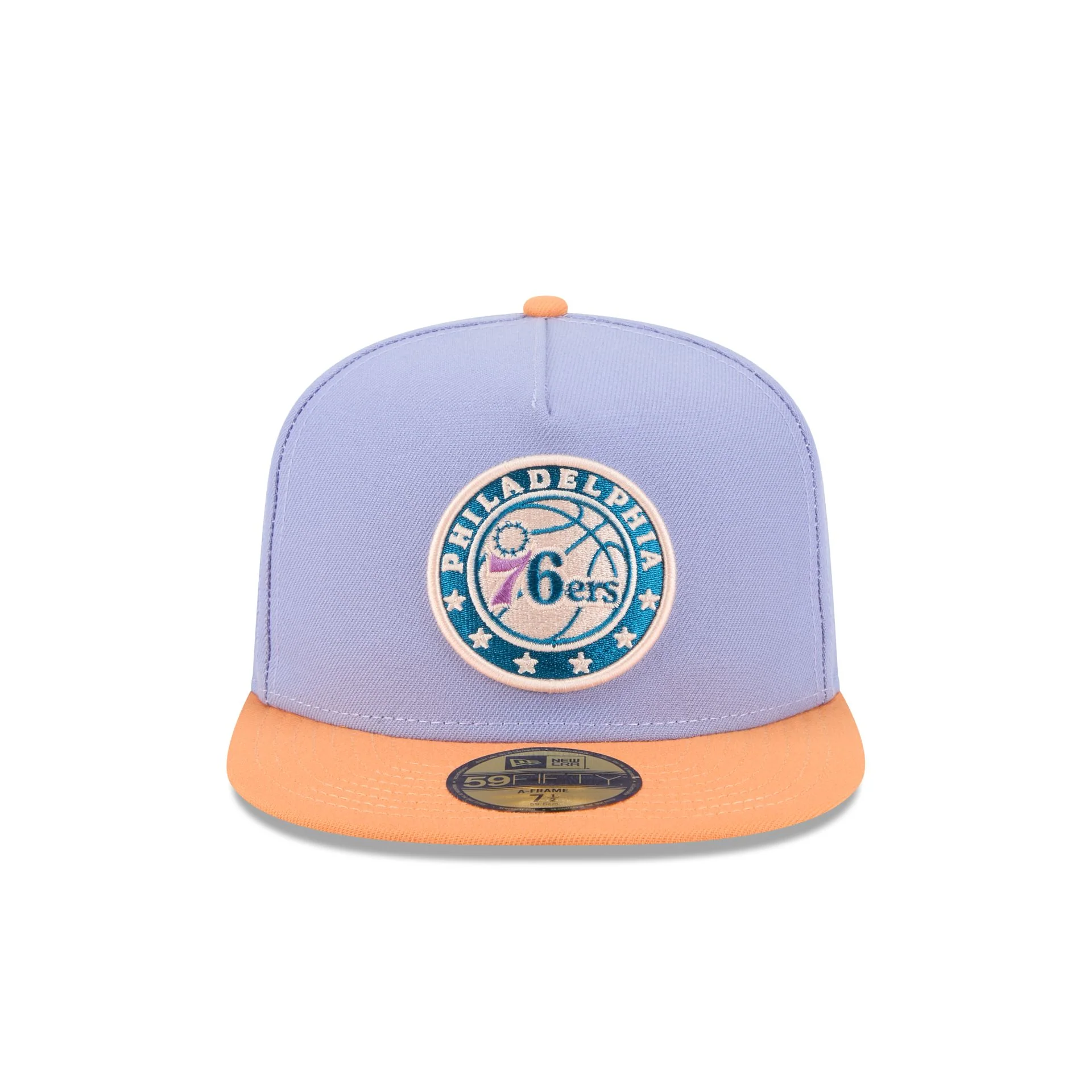 Philadelphia 76ers Lavender 59FIFTY A-Frame Fitted Hat