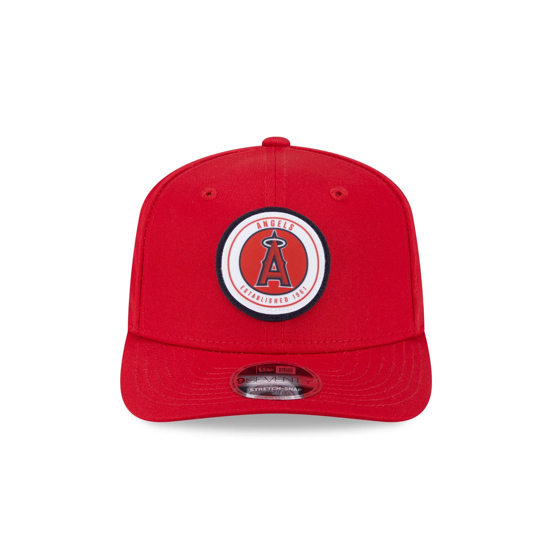 Los Angeles Angels Circle Patch 9SEVENTY Stretch-Snap Hat