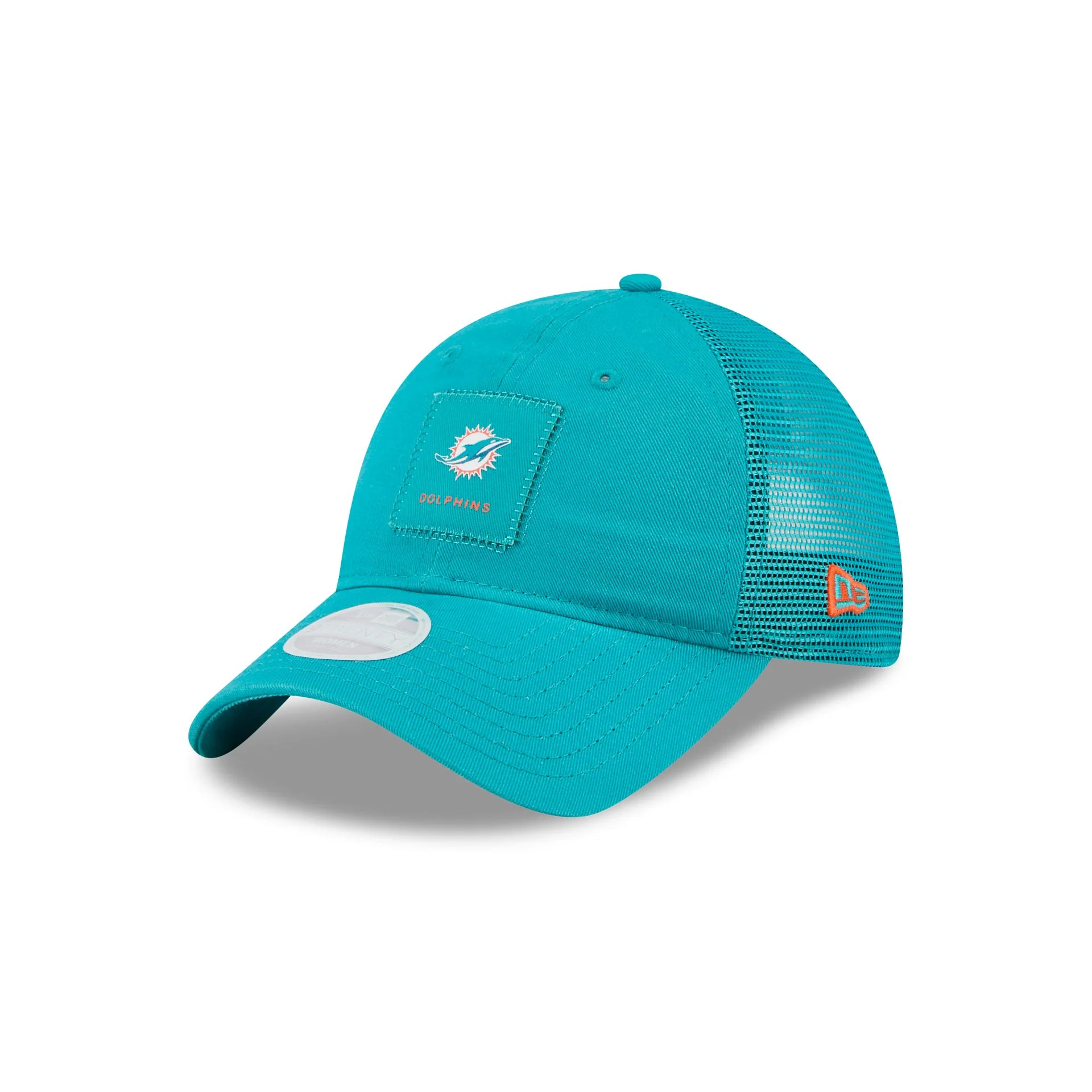 Miami Dolphins Women's Square Stitch 9TWENTY Trucker Hat