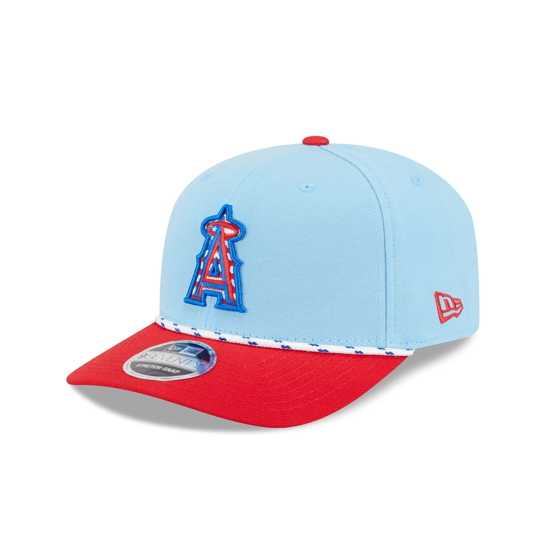 Los Angeles Angels Independence Day 2025 9SEVENTY Stretch-Snap Hat