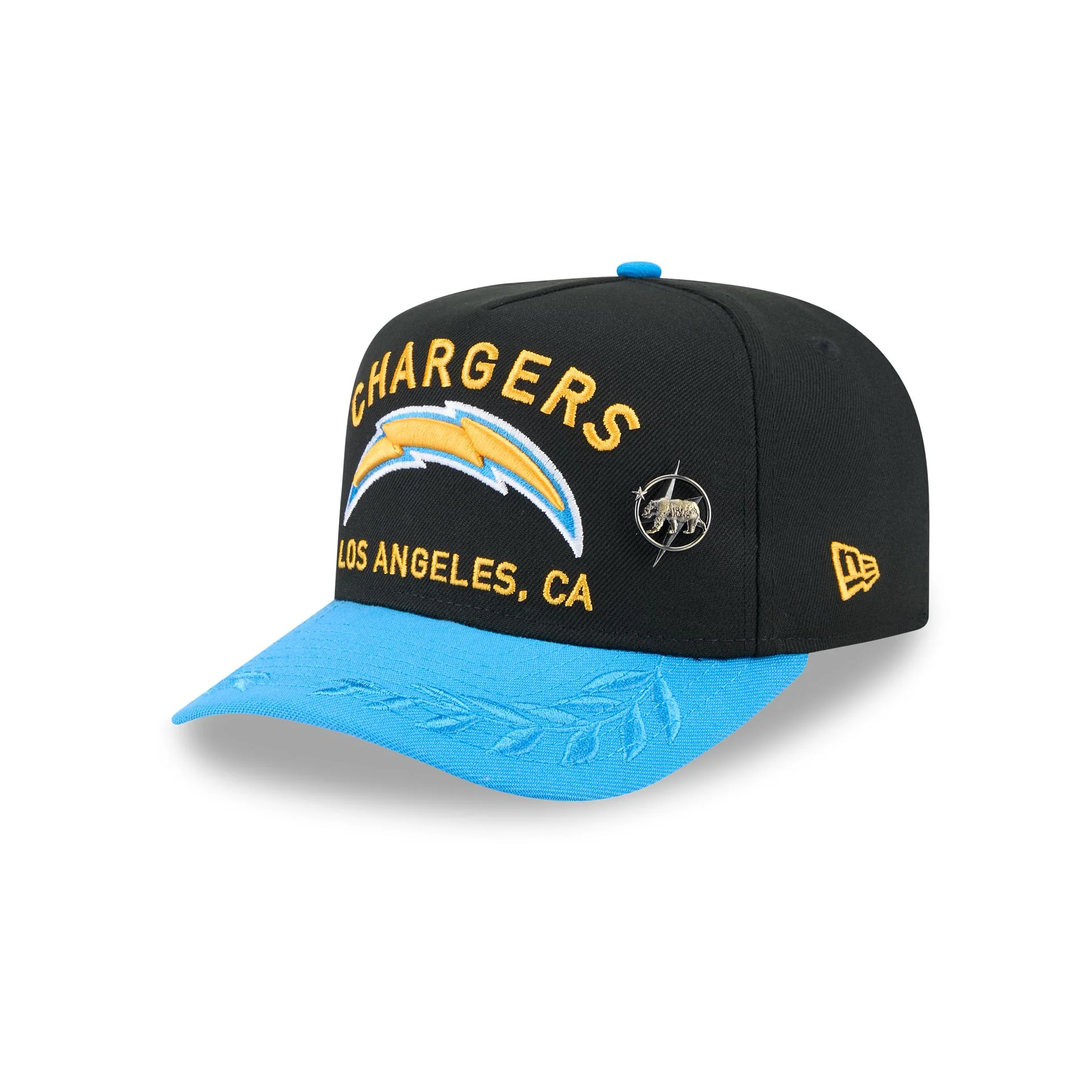 Los Angeles Chargers 2025 Draft Black 59FIFTY A-Frame Fitted Hat